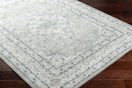 Surya Hera Hrh-2309 Light Grey, Sterling Grey, Pewter, Metallic - Silver Rug.