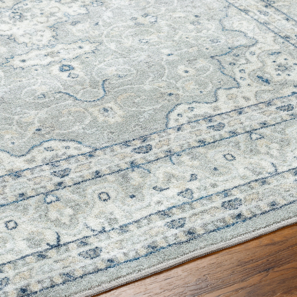 Surya Hera Hrh-2309 Light Grey, Sterling Grey, Pewter, Metallic - Silver Rug.