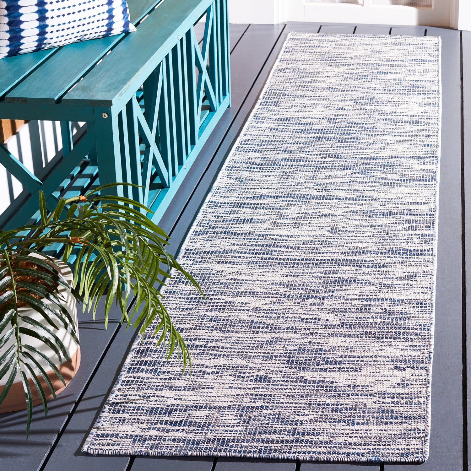 Safavieh Hampton Htn238M Blue Rug.
