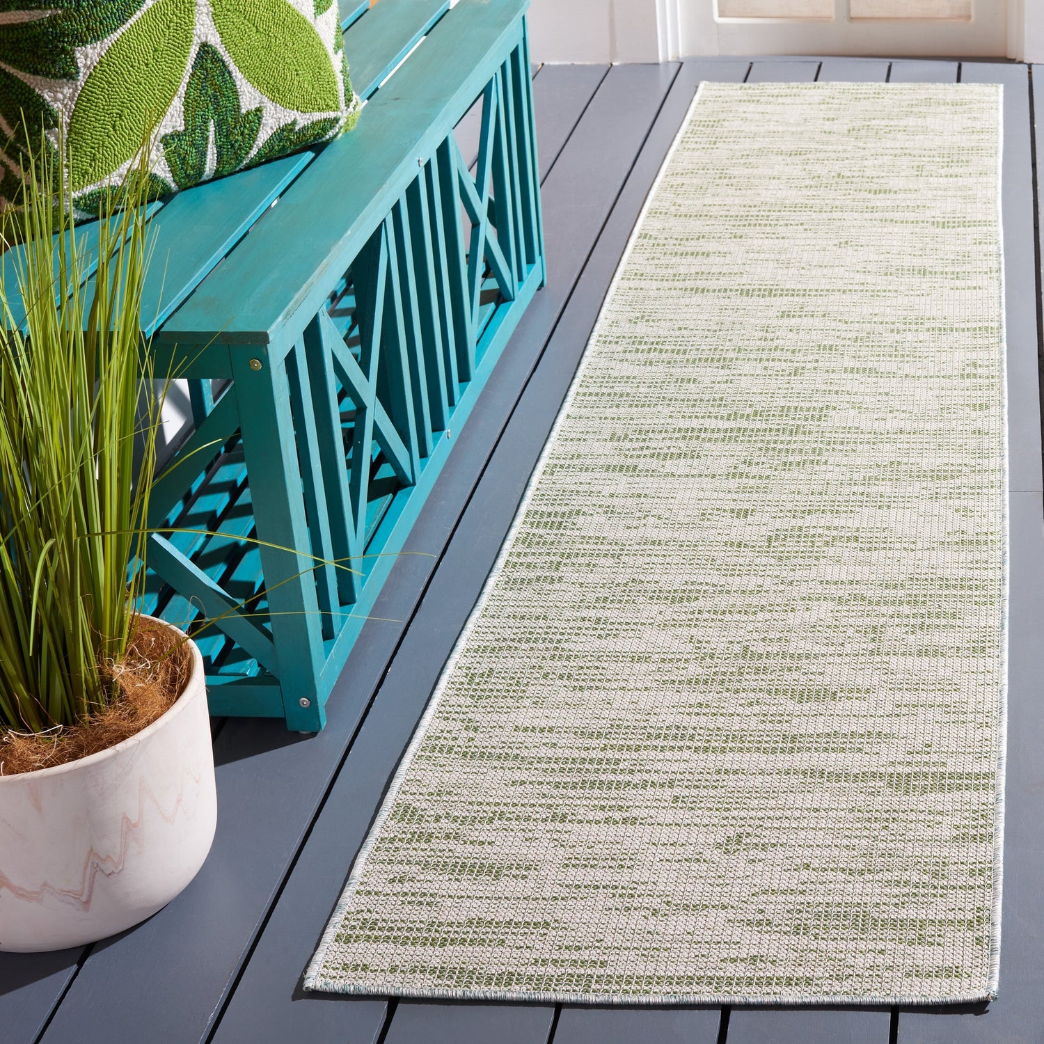 Safavieh Hampton Htn238W Green/Beige Rug.