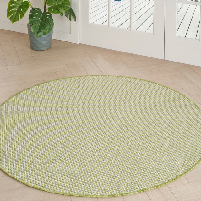 Nourison Courtyard Cou01 Ivory Green Rugs