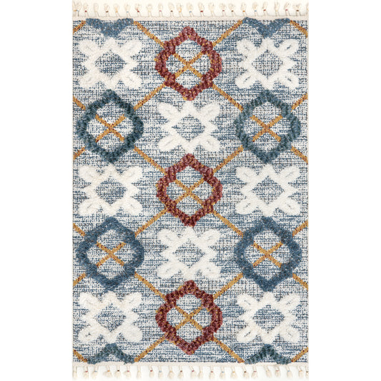Nuloom Mckenna Moroccan Transitional Ozot14A Gray Area Rug