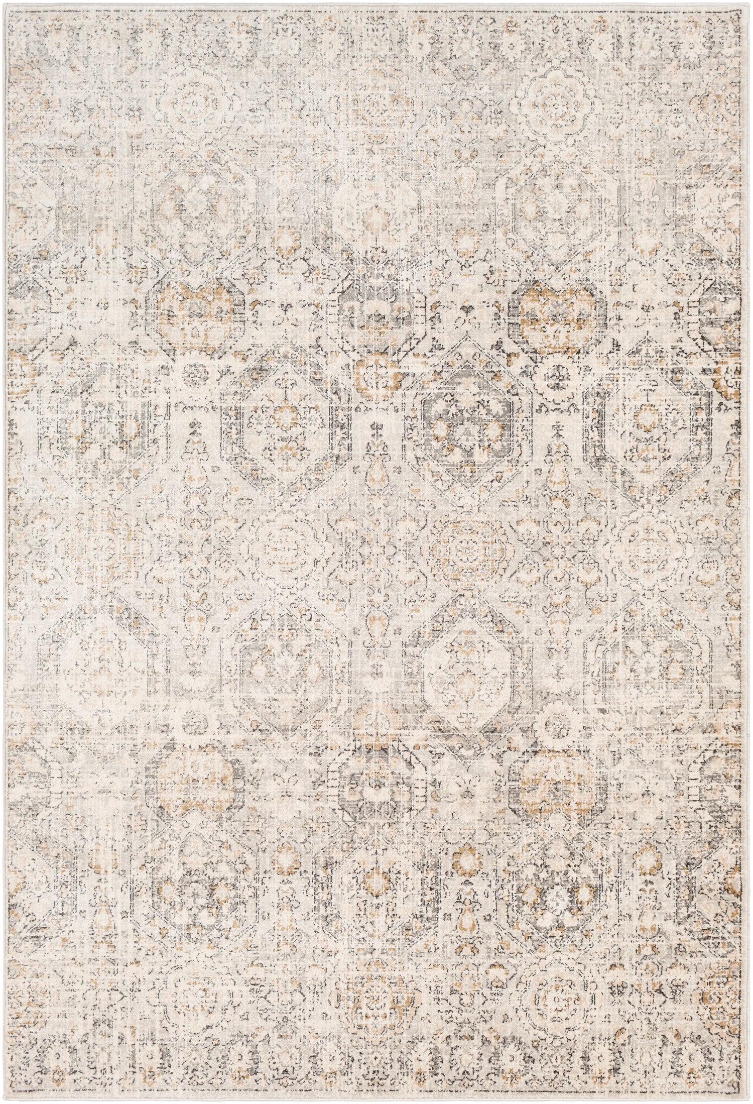 Surya Indigo Igo-2306 Gray, Charcoal, Mustard, Black, Beige, Off-White Rug.