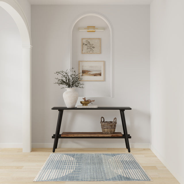 Nourison Astra Machine Washable ASW03 Machine Made Blue Rug