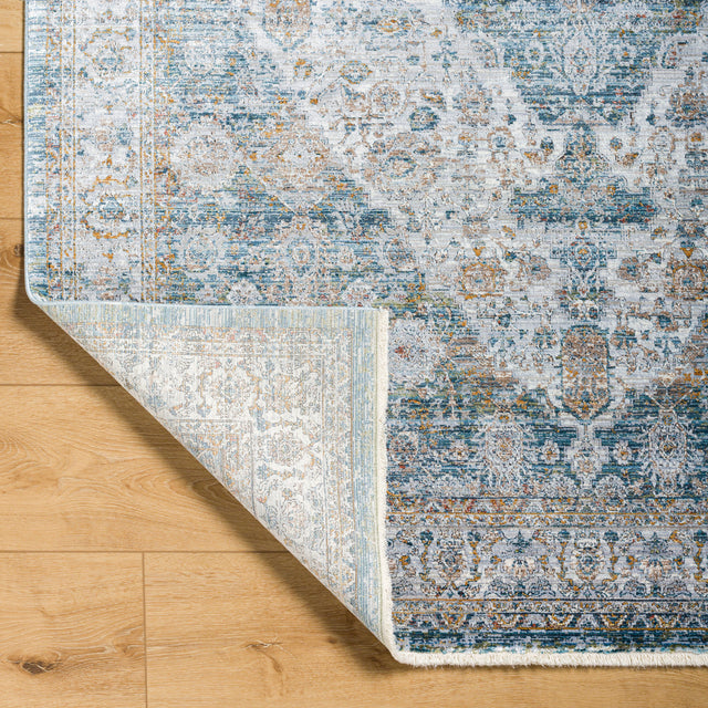 Surya Isfahan Isf-2301 Dark Blue, White, Black, Amber, Gray, Olive Rug.