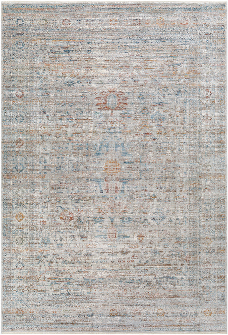 Surya Isfahan Isf-2305 Gray, White, Black, Rust, Dark Blue, Tan Rug.
