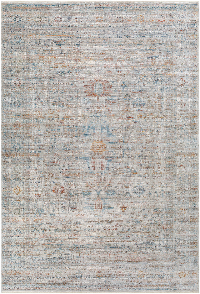 Surya Isfahan Isf-2305 Gray, White, Black, Rust, Dark Blue, Tan Rug.