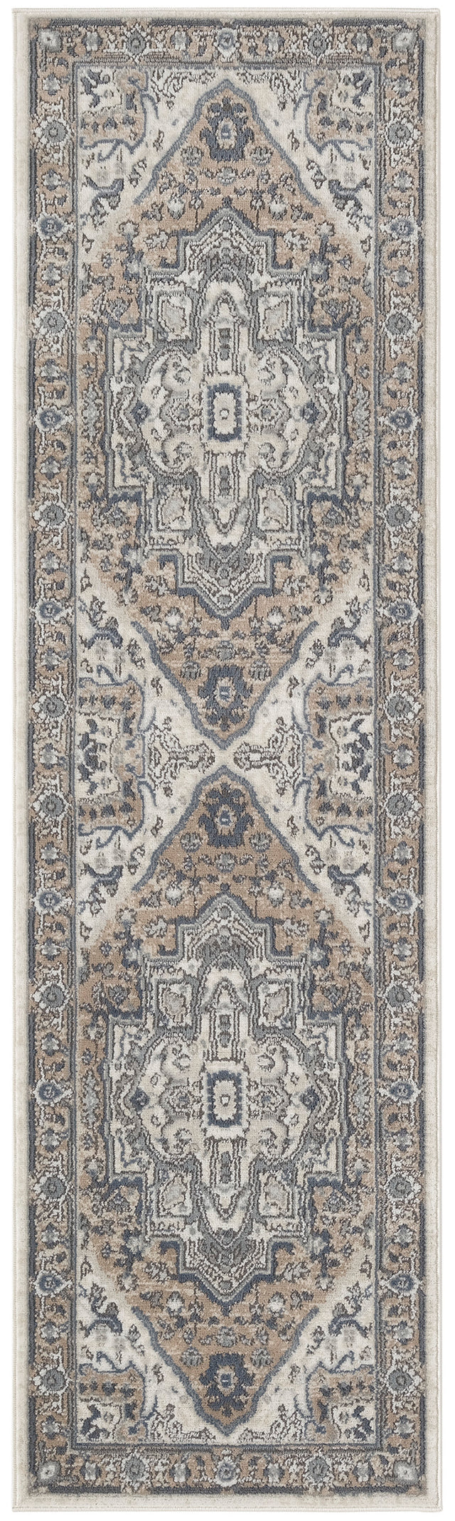 Nourison Quarry QUA18 Machine Made Ivory, Taupe Rug