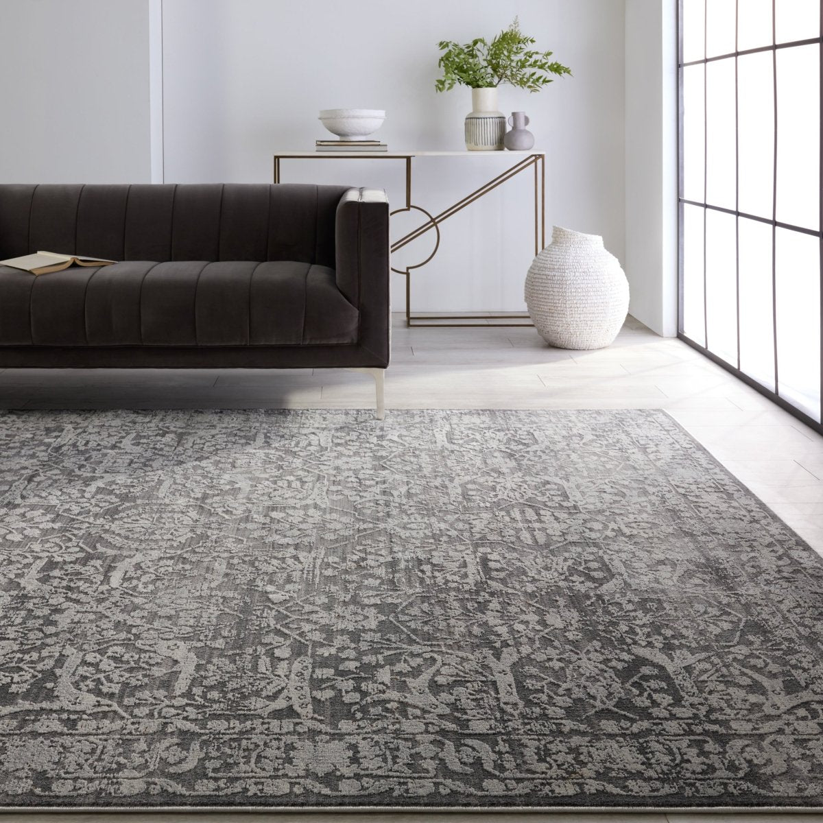 Jaipur Acadia Elvira Acd08 Gray/Cream Rug.