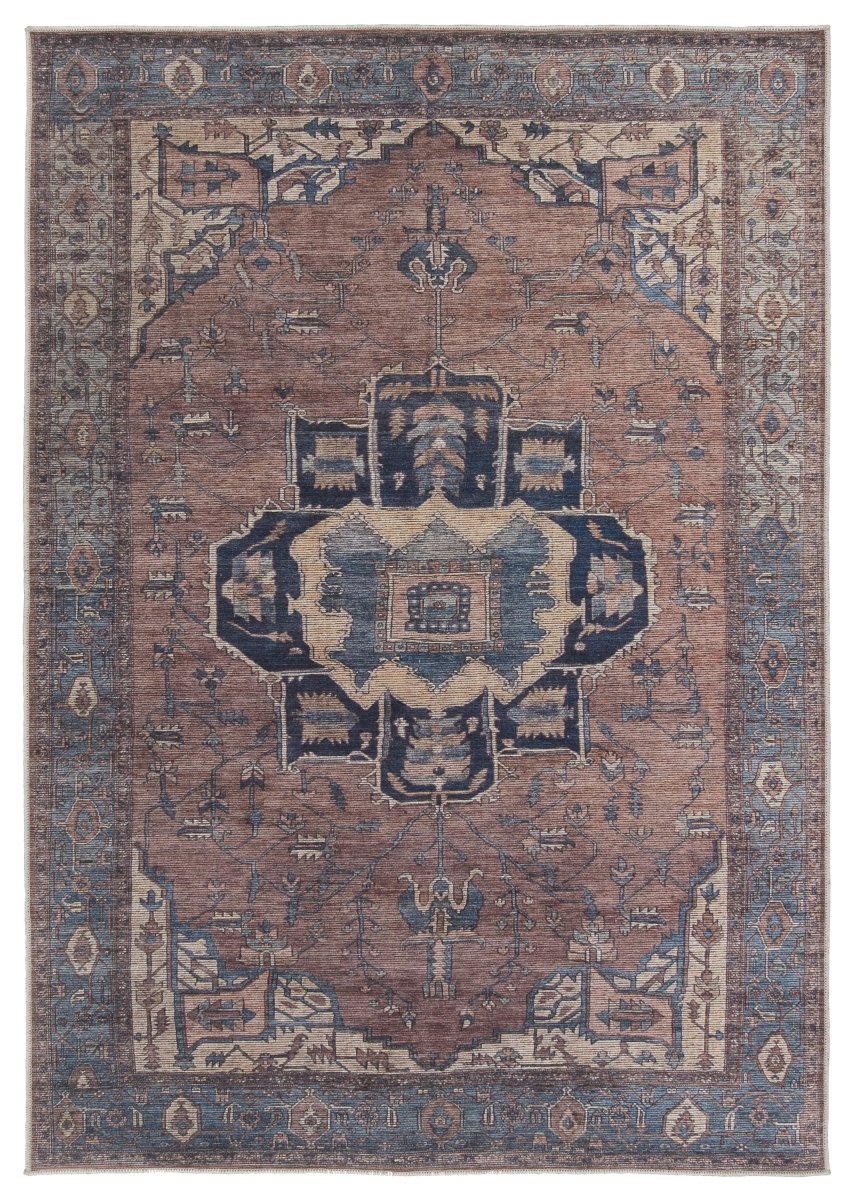 Jaipur Barrymore By Label J Barrymore Vin05 Blue/Dark Brown Rug.