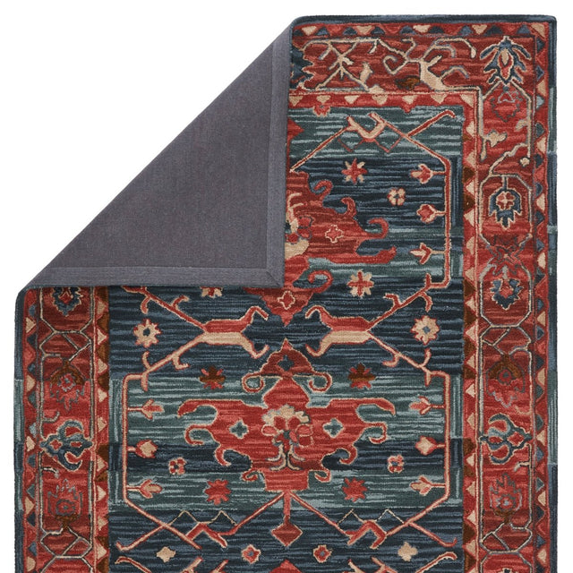 Jaipur Cardamom Cinnabar Com07 Red/Blue Rugs.