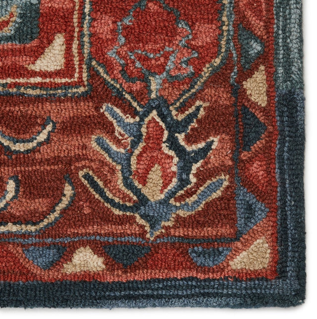 Jaipur Cardamom Cinnabar Com07 Red/Blue Rugs.