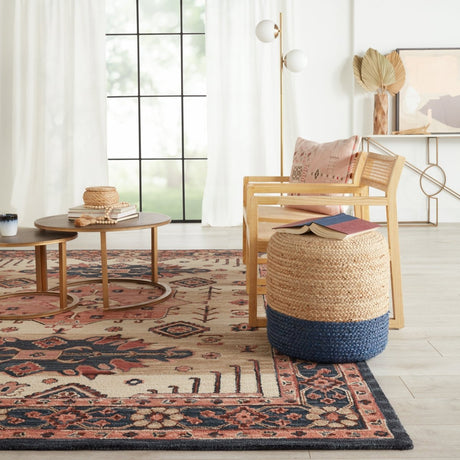 Jaipur Cardamom Idina Com09 Pink/Dark Blue Rugs.