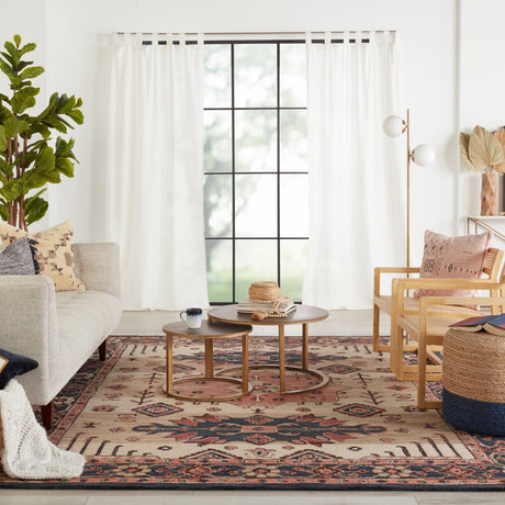 Jaipur Cardamom Idina Com09 Pink/Dark Blue Rugs.