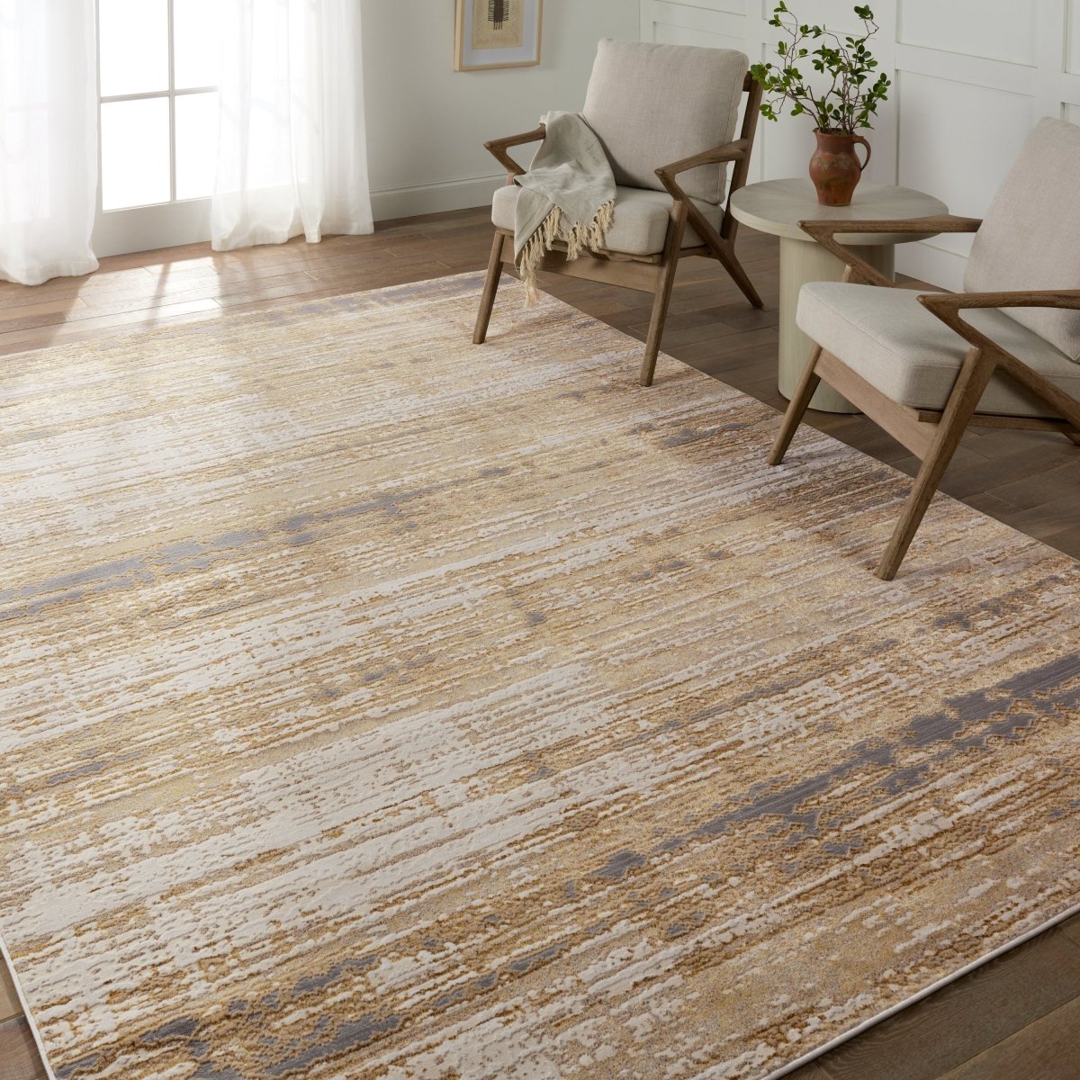 Jaipur Catalyst Conclave Cty15 Gold/Cream Rug.