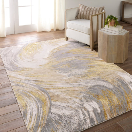 Jaipur Catalyst Zione Cty19 Gold/Gray Rug.