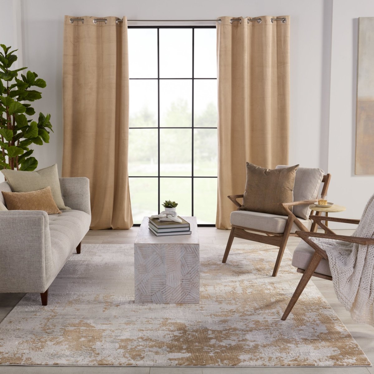 Jaipur Cirque Resa Ciq28 Gray/Gold Rug.