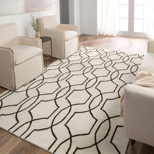 Jaipur City Arae Ct123 White/Black Rug.