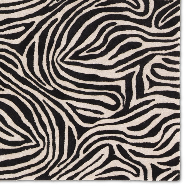 Jaipur Clayton Collide Cln18 Black/White Rug.