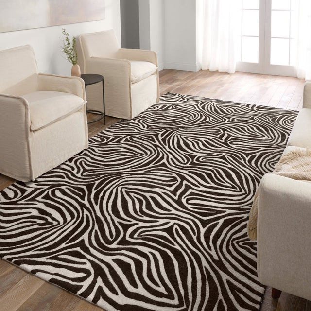 Jaipur Clayton Collide Cln18 Black/White Rug.