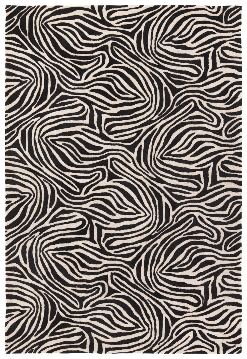 Jaipur Clayton Collide Cln18 Black/White Rug.