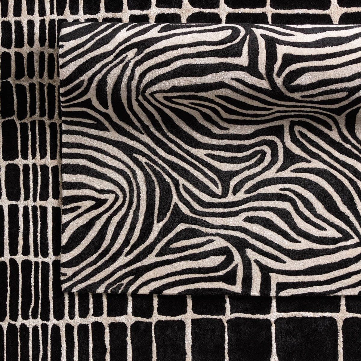 Jaipur Clayton Collide Cln18 Black/White Rug.