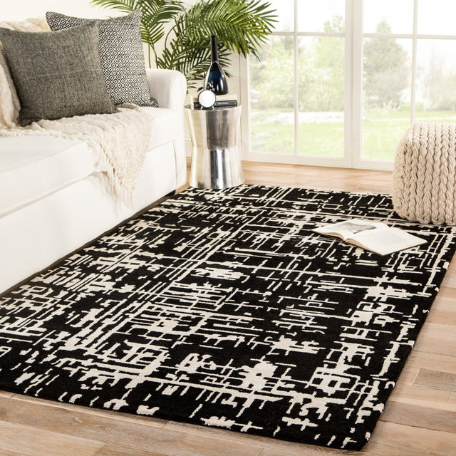 Jaipur Clayton Pals Cln16 Black/Cream Rugs.