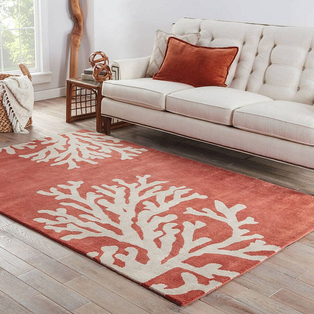 Jaipur Coastal Seaside Bough Cos02 Apricot Brandy / Doeskin Rugs.