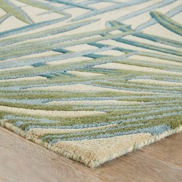 Jaipur Coastal Seaside Palmetto Cos33 Fog / Smoke Blue Rugs.