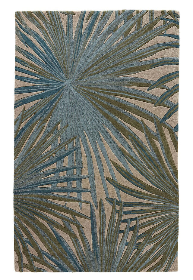 Jaipur Coastal Seaside Palmetto Cos33 Fog / Smoke Blue Rugs.