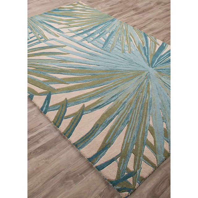Jaipur Coastal Seaside Palmetto Cos33 Fog / Smoke Blue Rugs.