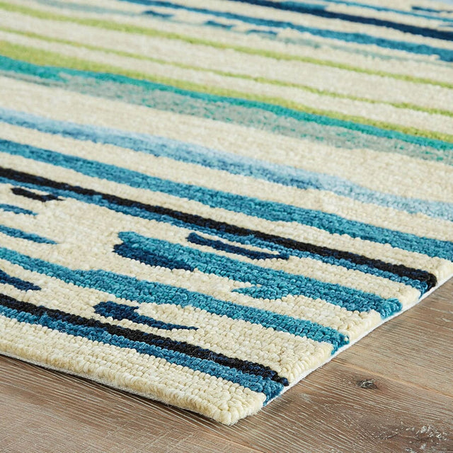Jaipur Colours Sketchy Lines Co19 Blue / White Rugs.