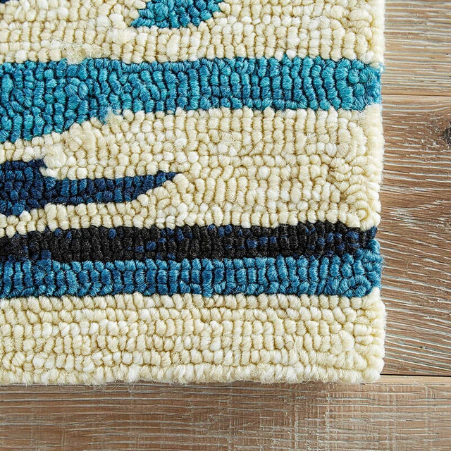 Jaipur Colours Sketchy Lines Co19 Blue / White Rugs.