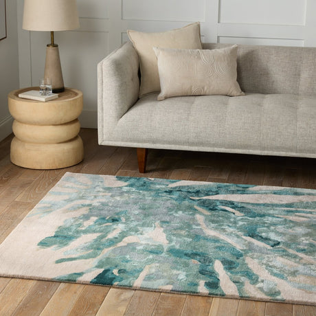 Jaipur Delray Atoll Del02 Teal/Sage Rug.