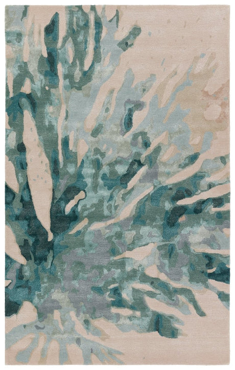 Jaipur Delray Atoll Del02 Teal/Sage Rug.