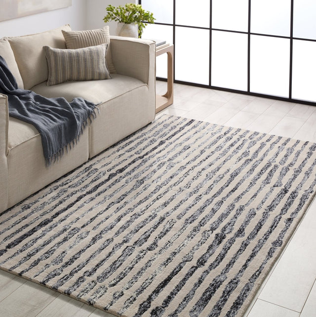 Jaipur Etho By Nikki Chu Saville Enk13 Cream/Slate Gray Rug.