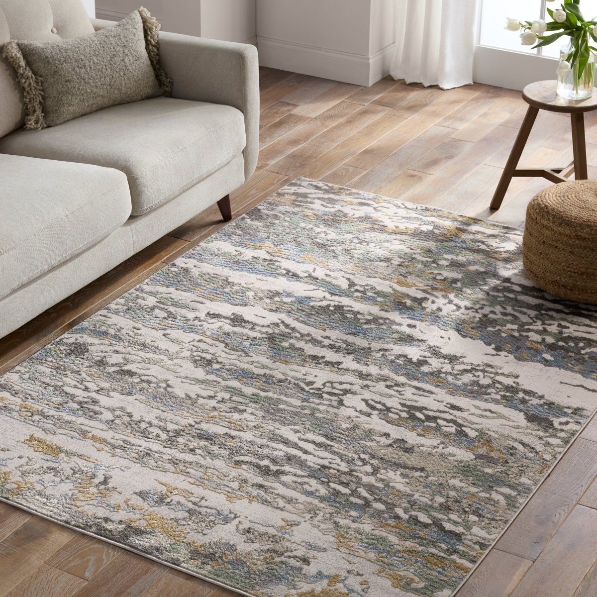 Jaipur Etosha By Label J Etosha Mel13 Blue/Gray Rug.