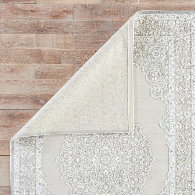 Jaipur Fables Malo Fb124 Bright White / Neutral Gray Rugs.