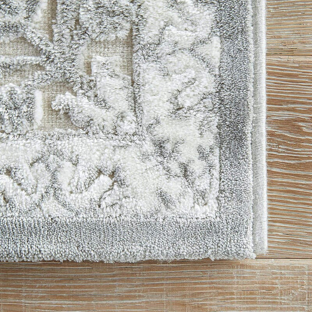 Jaipur Fables Malo Fb124 Bright White / Neutral Gray Rugs.