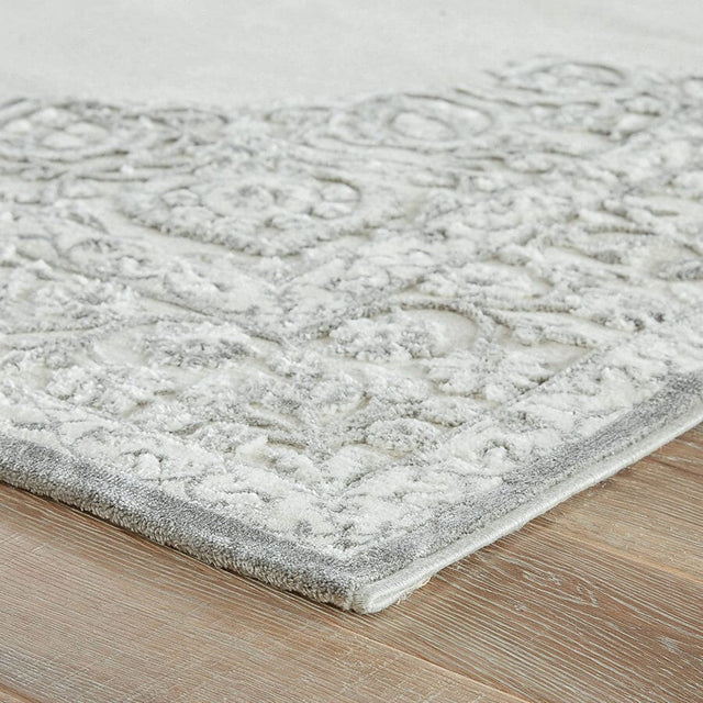 Jaipur Fables Malo Fb124 Bright White / Neutral Gray Rugs.