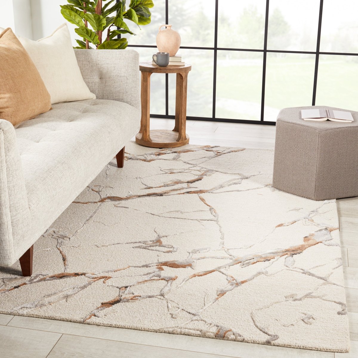 Jaipur Fragment Shattered Frg01 Light Gray Rug.