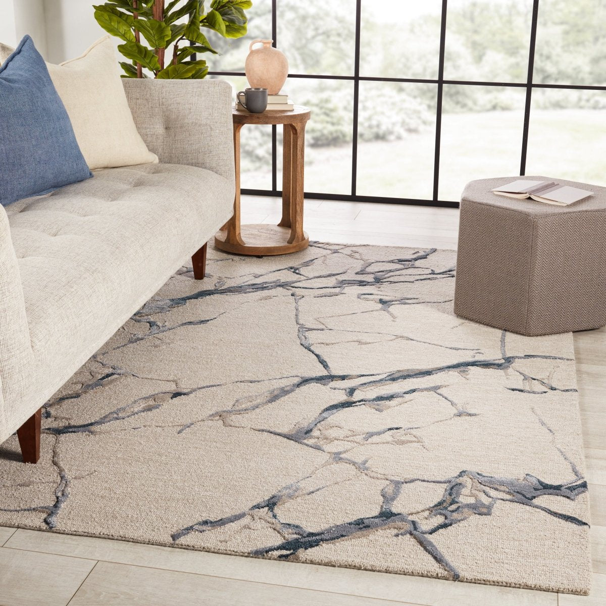 Jaipur Fragment Shattered Frg02 Light Gray Rug.
