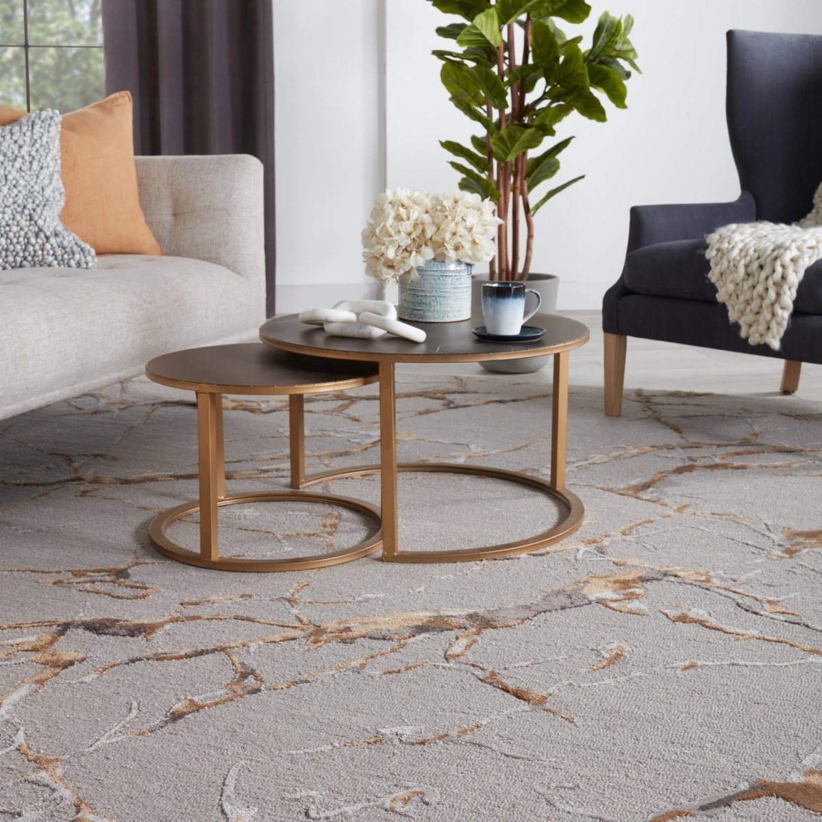 Jaipur Fragment Shattered Frg03 Gray Rug.
