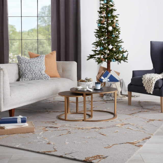 Jaipur Fragment Shattered Frg03 Gray Rug.