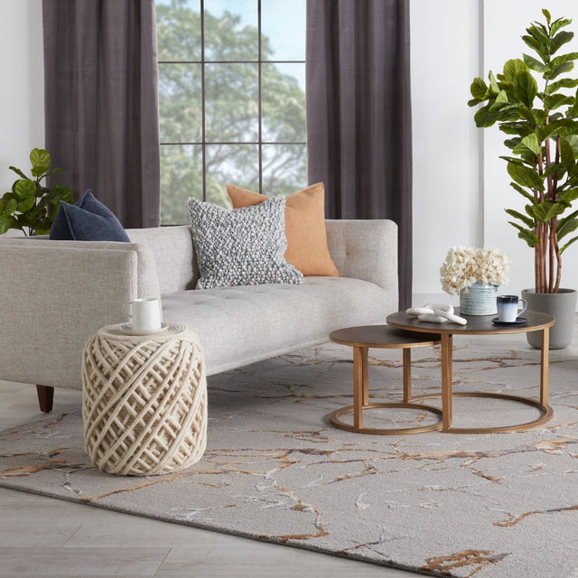 Jaipur Fragment Shattered Frg03 Gray Rug.