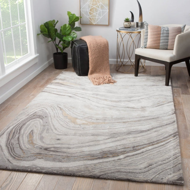 Jaipur Genesis Atha Ges11 Gray/Gold Rug.