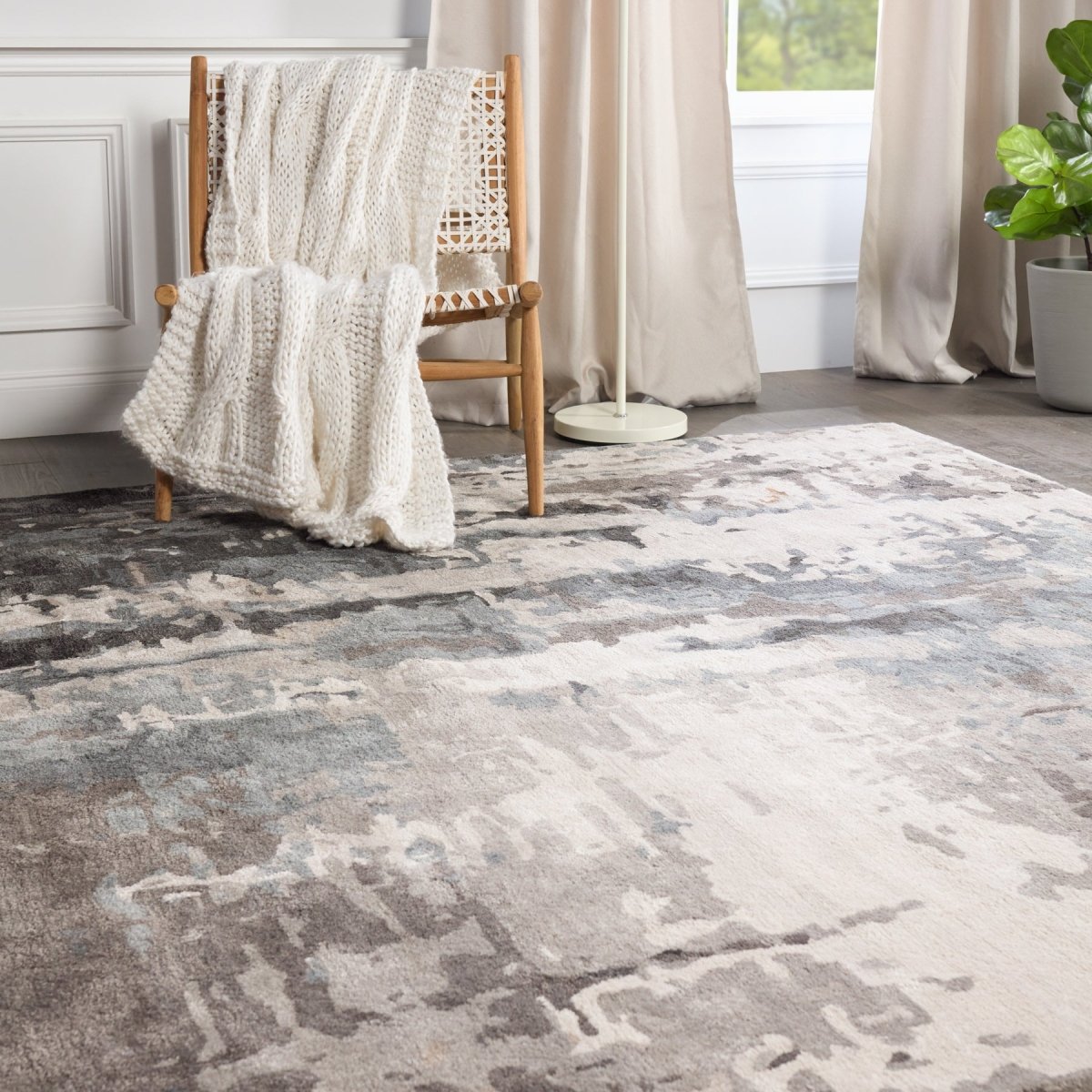Jaipur Genesis Matcha Ges54 Gray Rug.