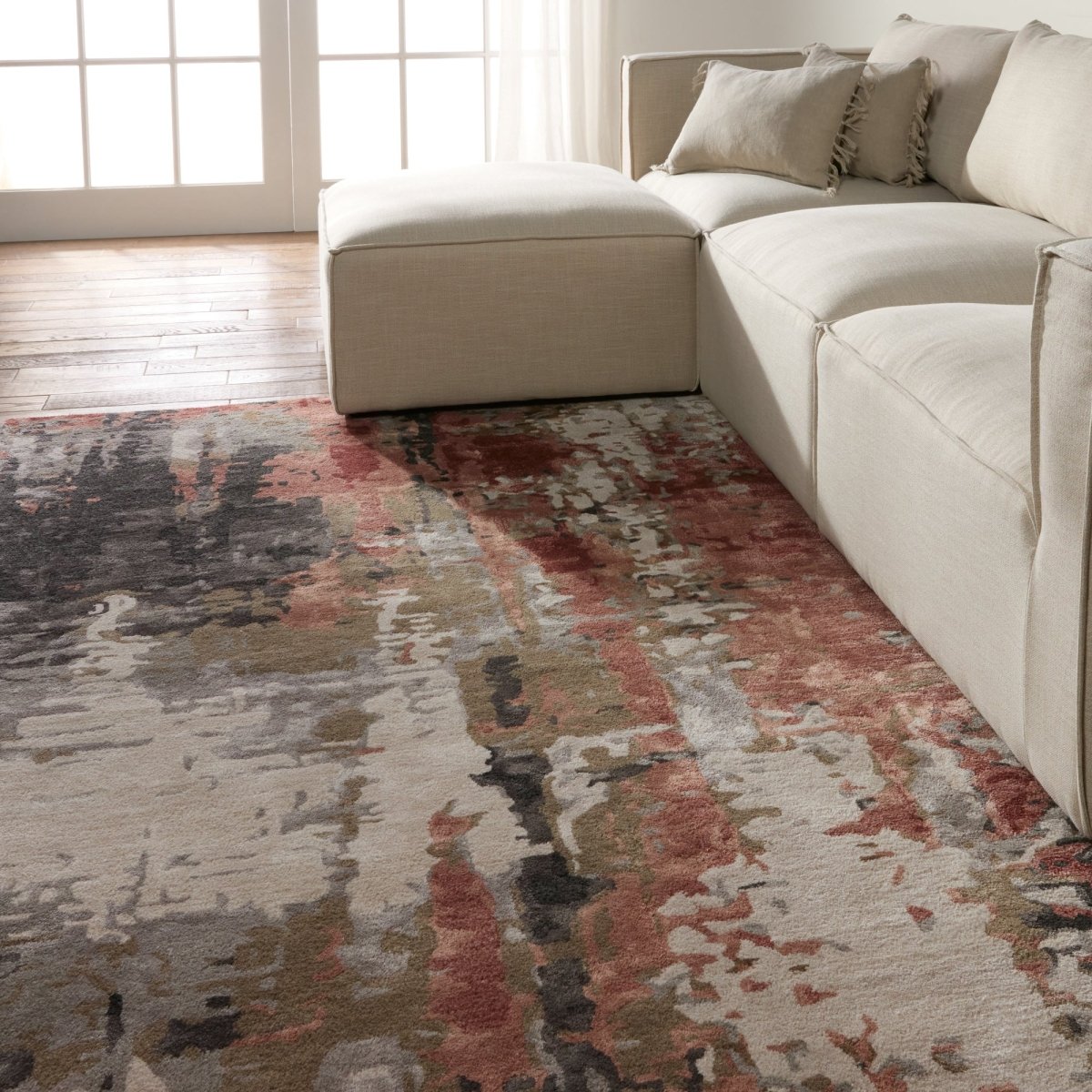 Jaipur Genesis Matcha Ges59 Gray Rug.