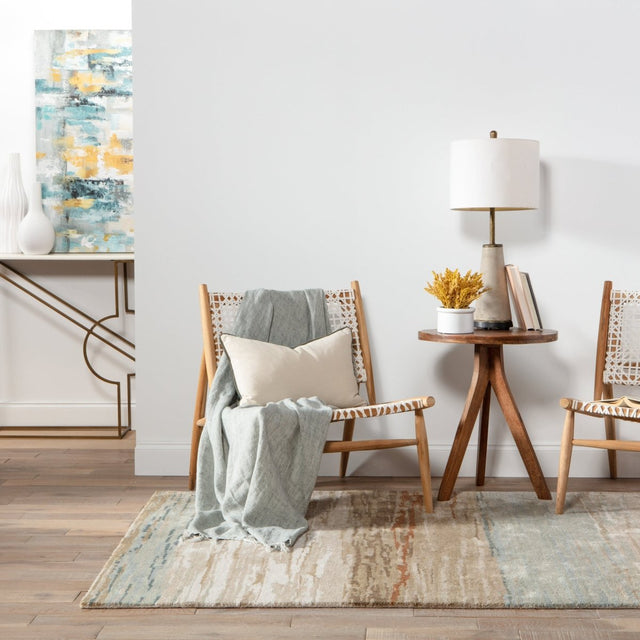 Jaipur Genesis Mondrian Ges39 Tan/Light Gray Rugs.