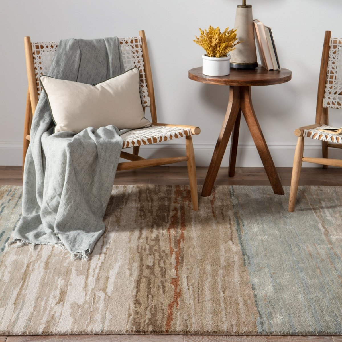 Jaipur Genesis Mondrian Ges39 Tan/Light Gray Rugs.